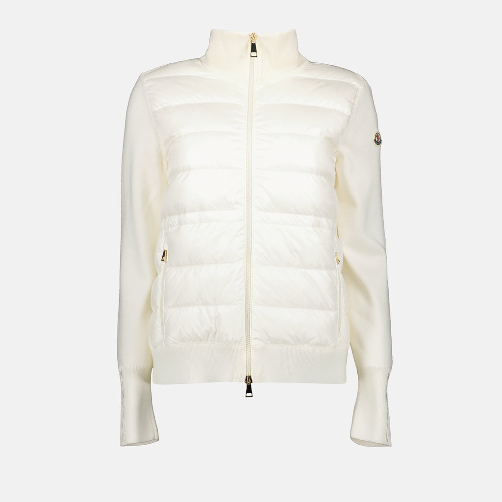 Vestes Veste bi-matière Moncler Blanc Femme