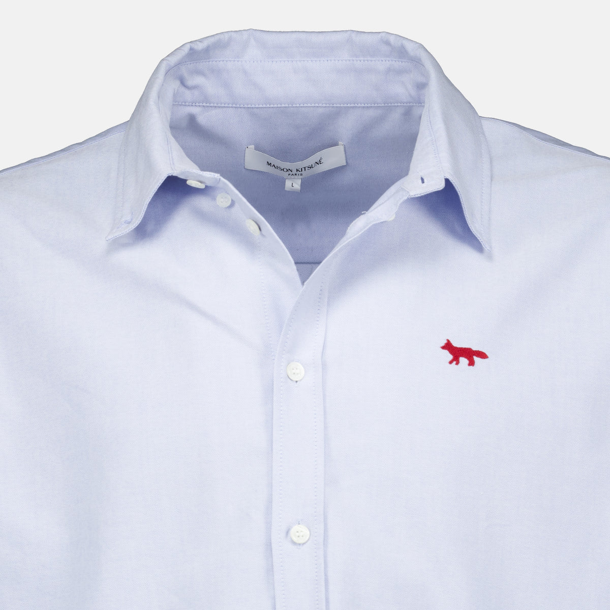 Chemises Chemise bleu en coton Maison Kitsune Bleu Homme