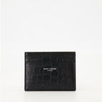 Imagen del porta tarjetas Saint Laurent Paris de la marca Saint Laurent para Hombre - Temporada Otoño-Invierno 2025 - Vista Frontal