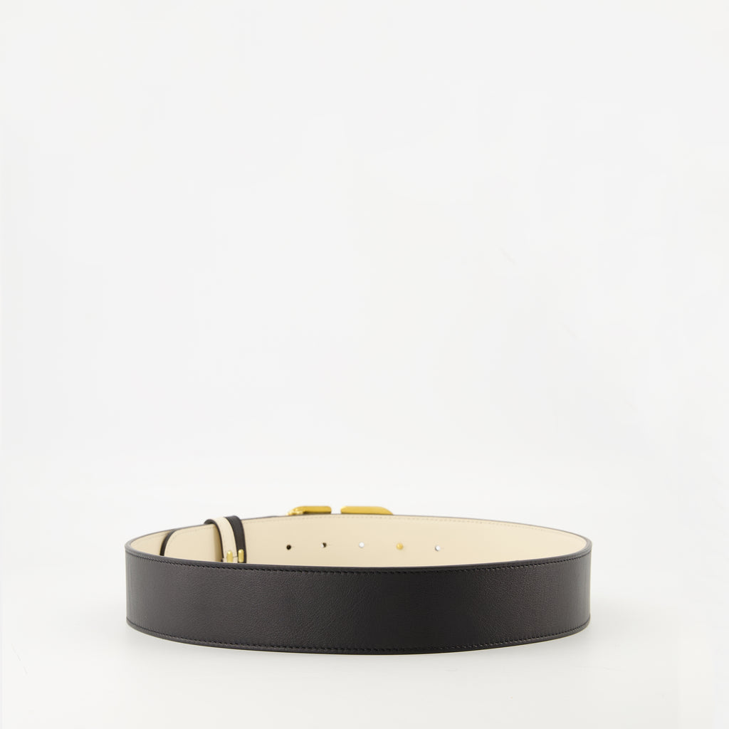 Image de l'article Ceinture Vlogo réversible blanche et noir 40 mm de la marque Valentino Garavani pour Femme - Saison Printemps-Été 2026 - Vue détaillée_3