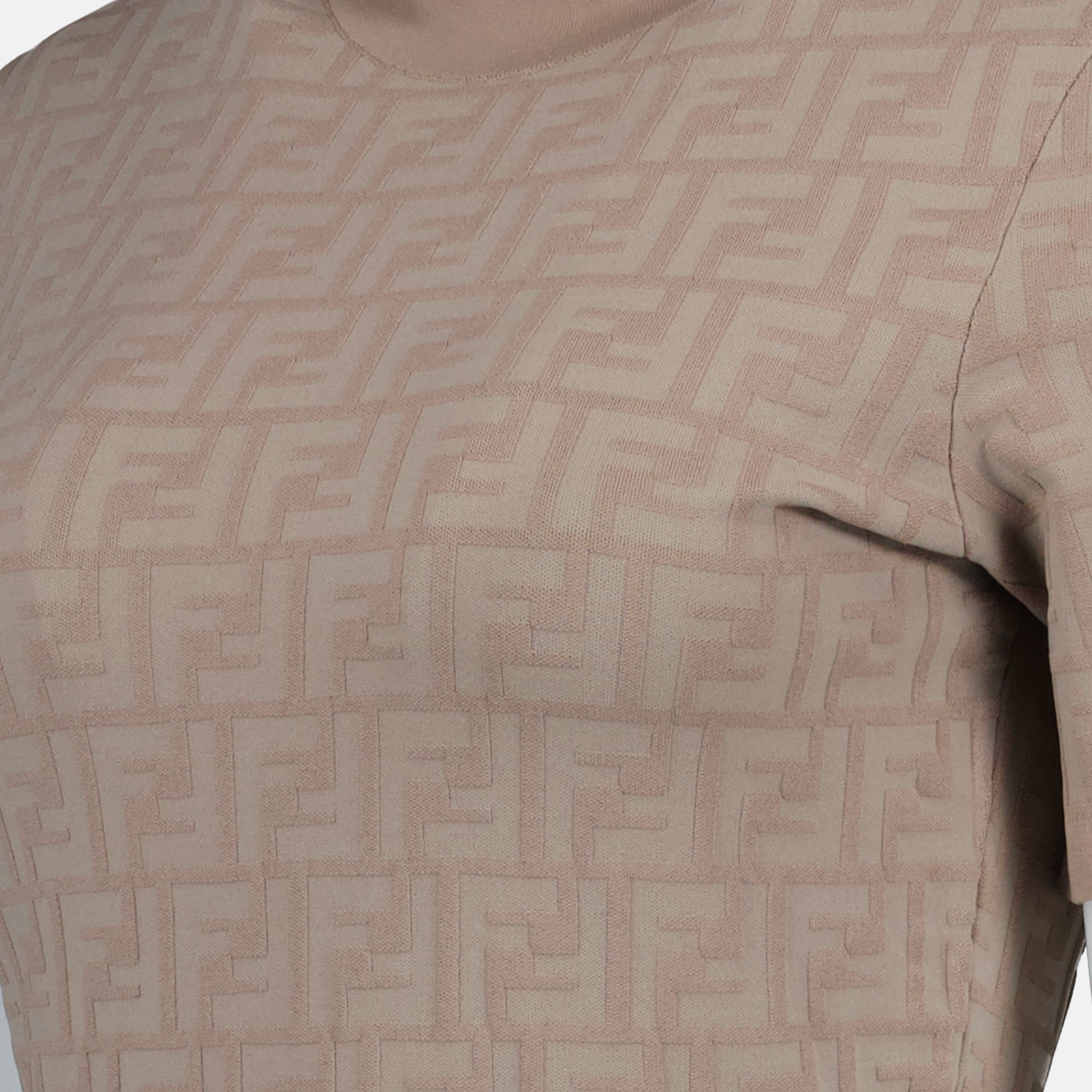 Vestidos Robe FF en viscose Fendi Bege Femme