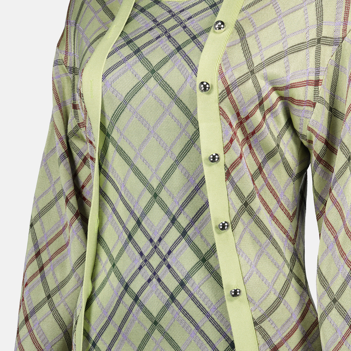 Maille Gilet à carreaux Rabanne Vert Femme