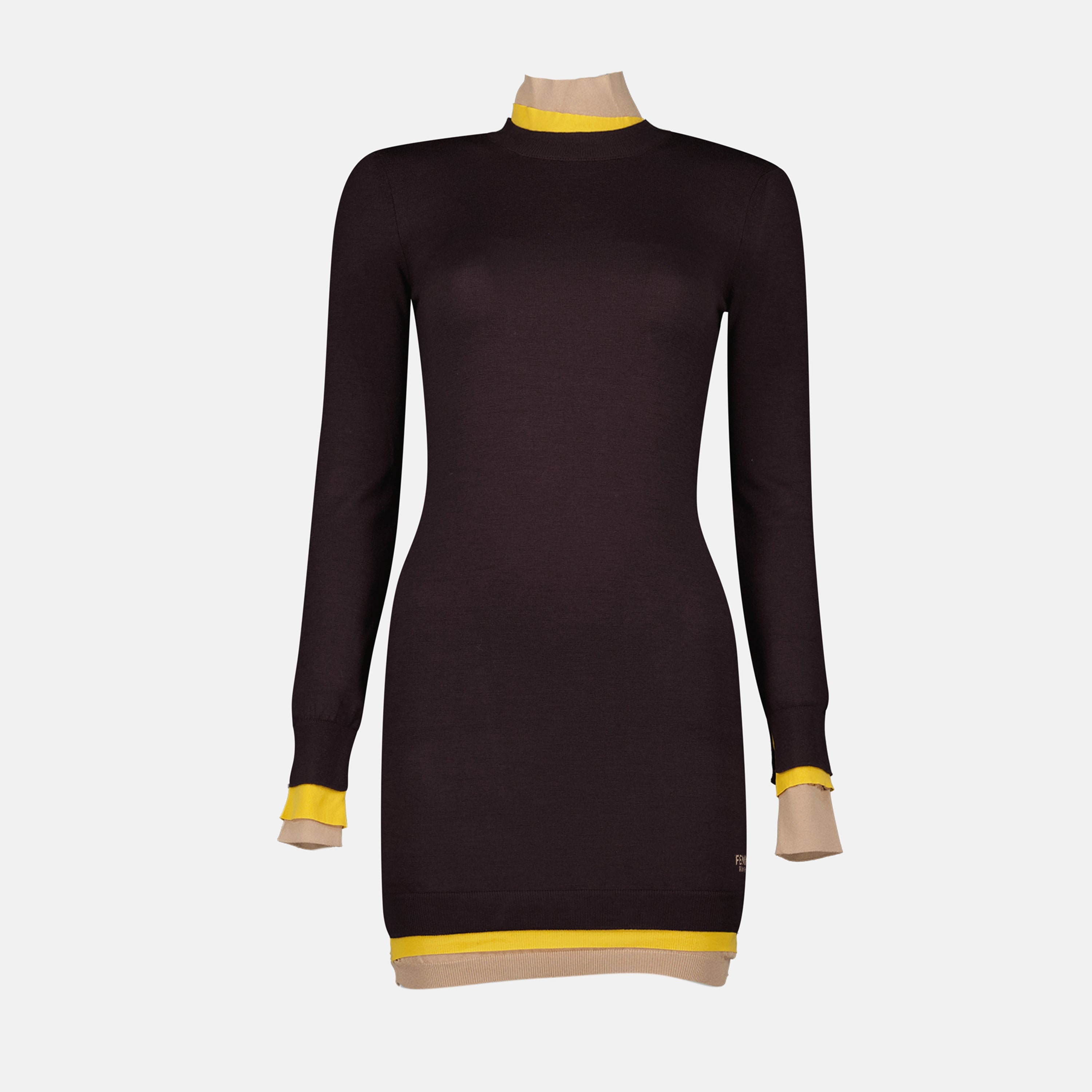 Robes Robe en laine Fendi Violet Femme