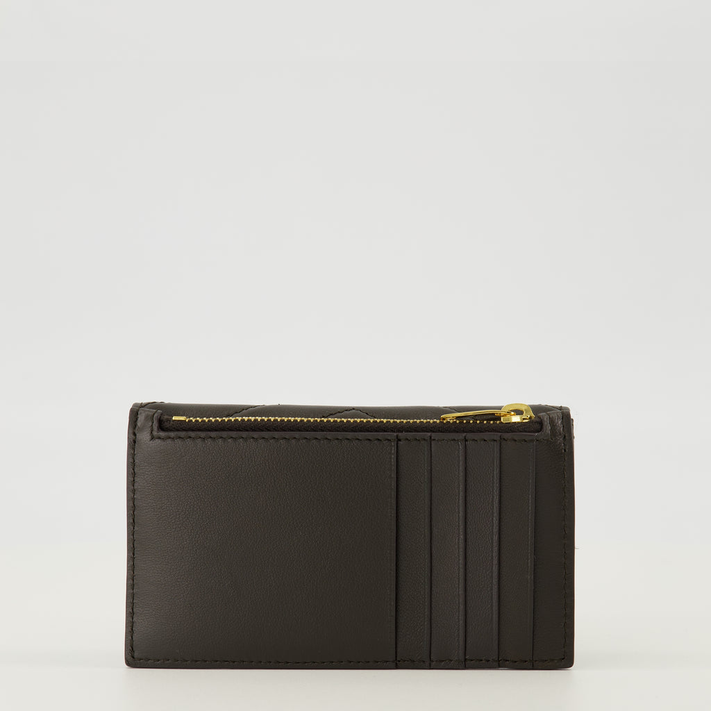 Image of the item Cassandre Fragments brown card holder by Saint Laurent for Women - Fall-Winter 2025 - Back View