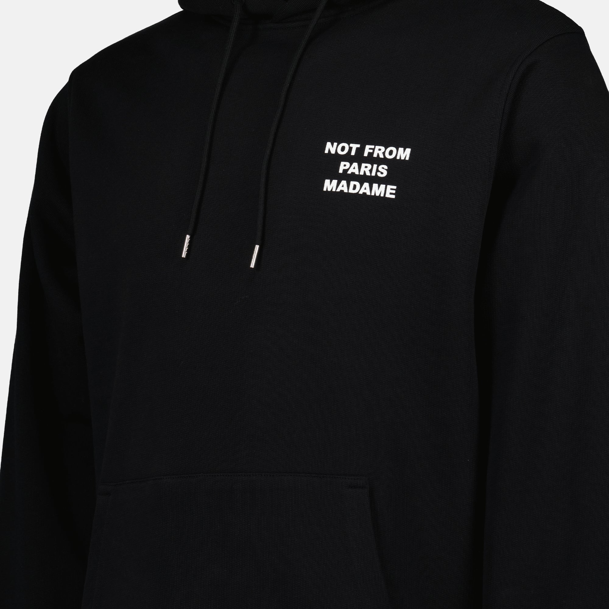 Sweatshirts Schwarzes Slogan Kapuzen-Sweatshirt Drole De Monsieur Schwarz Homme
