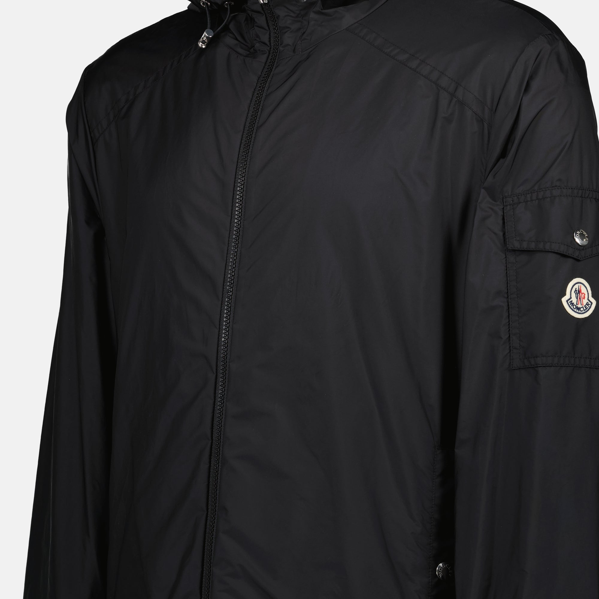 Jaquetas Corta-Vento Etiache com Capuz Moncler Preto Homme