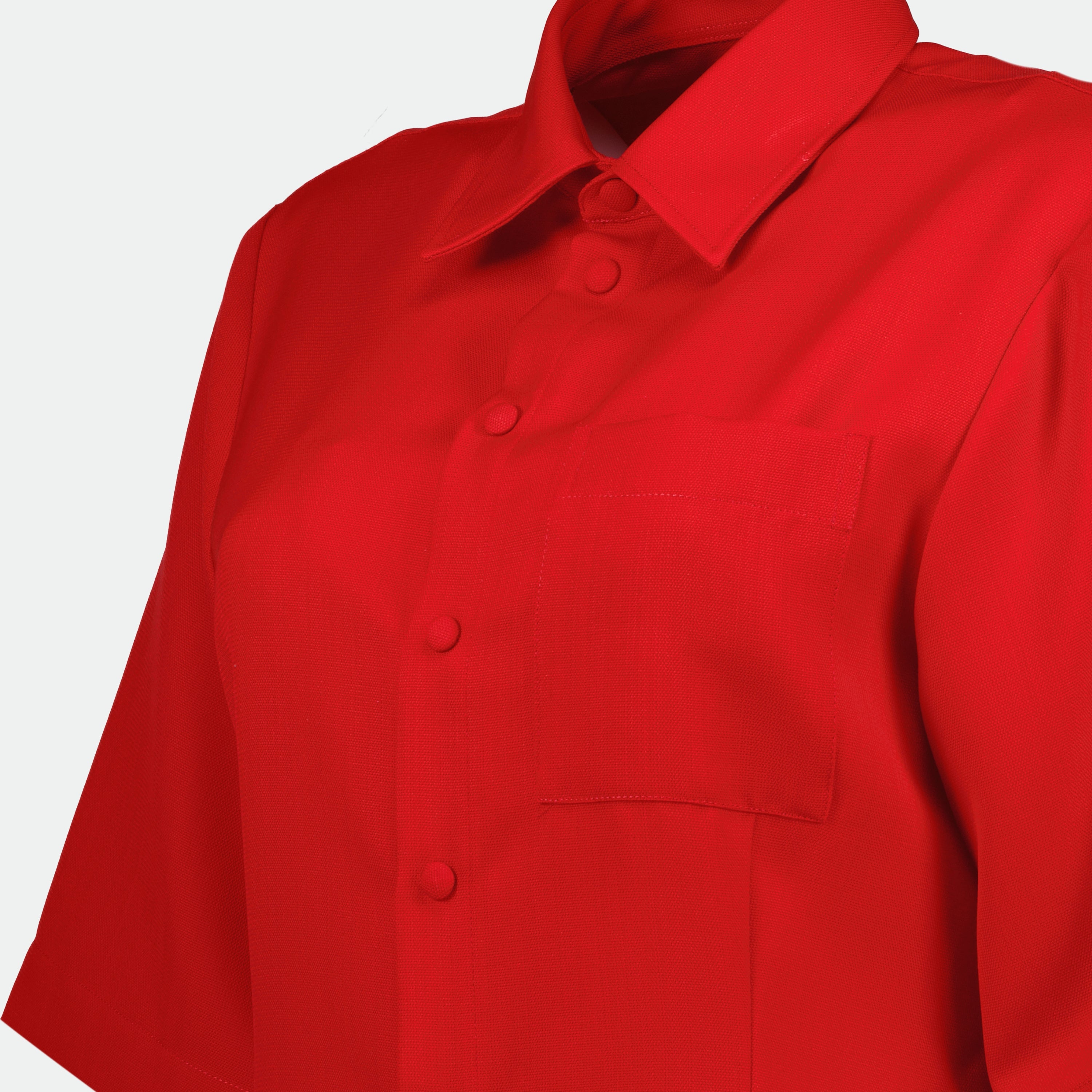 Vestidos Vestido Camisa em Lã Ami PARIS Vermelho Femme
