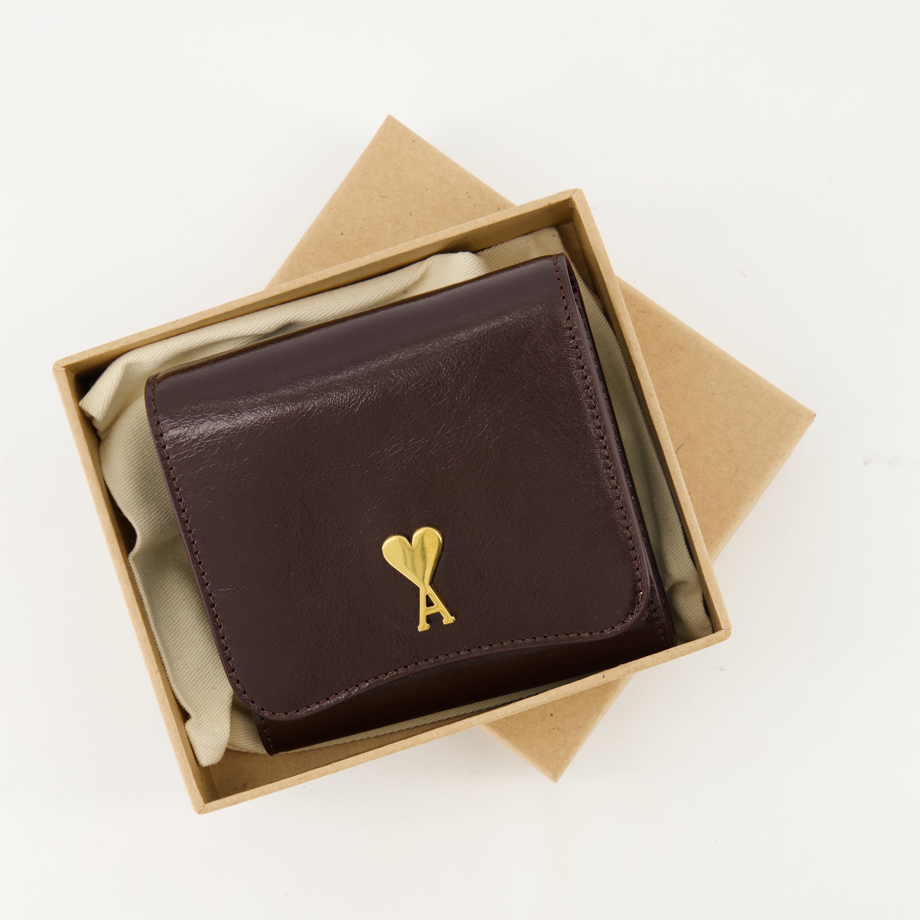 Small leather goods Portefeuille en cuir Paris Paris Ami PARIS Bordeaux Unisex