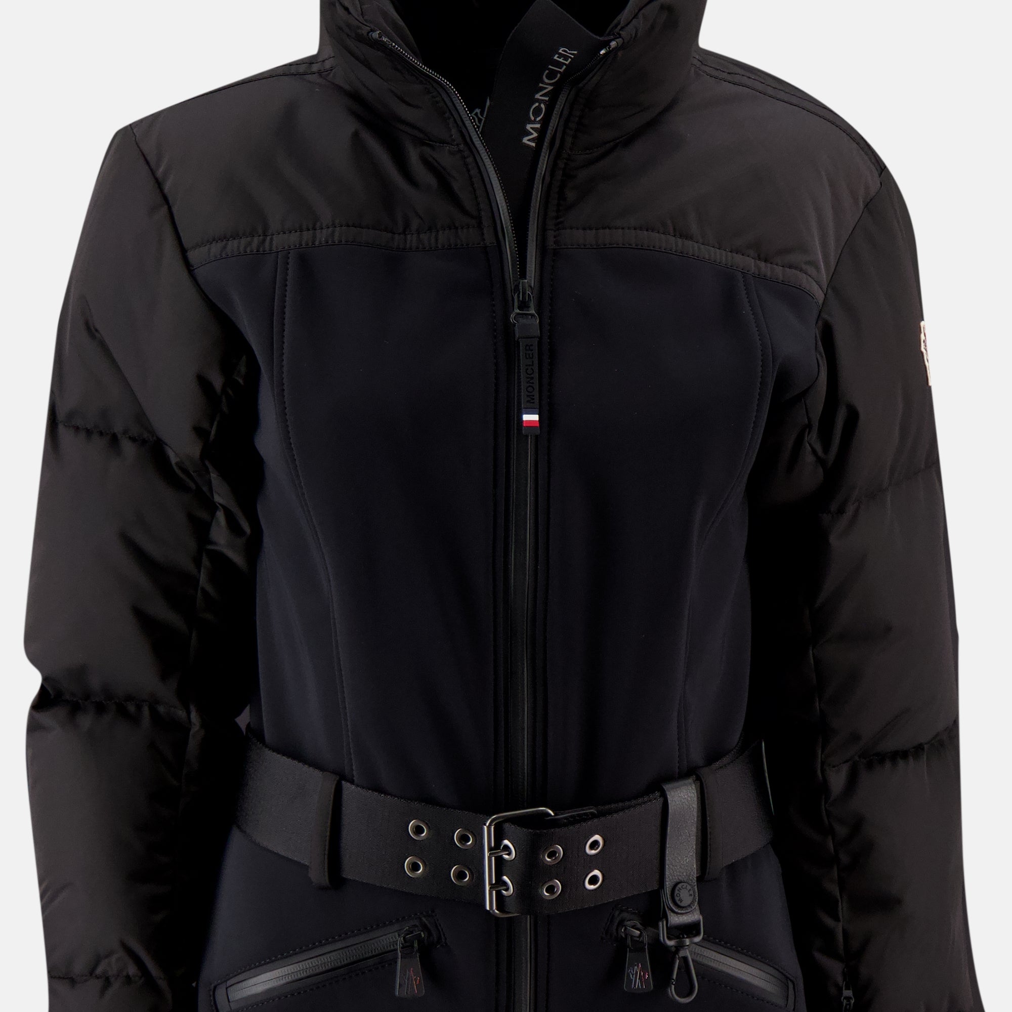 Imagen del mono de esquí negro de Moncler Grenoble para mujer - Temporada Otoño-Invierno 2025 - Vista Detallada_2