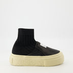 Baskets Baskets Chaussettes compenssées Mm6 Noir Femme