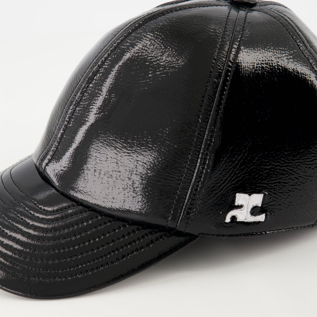 Chapéus, bonés e gorros Boné de Reedição em Vinil Courrèges Preto Unissex