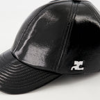 Chapéus, bonés e gorros Boné de Reedição em Vinil Courrèges Preto Unissex