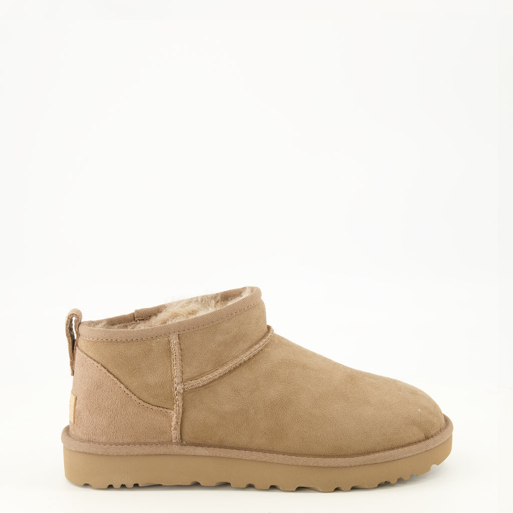 Bottines Stivali Classici Ultra Mini Beige Ugg Beige Femme