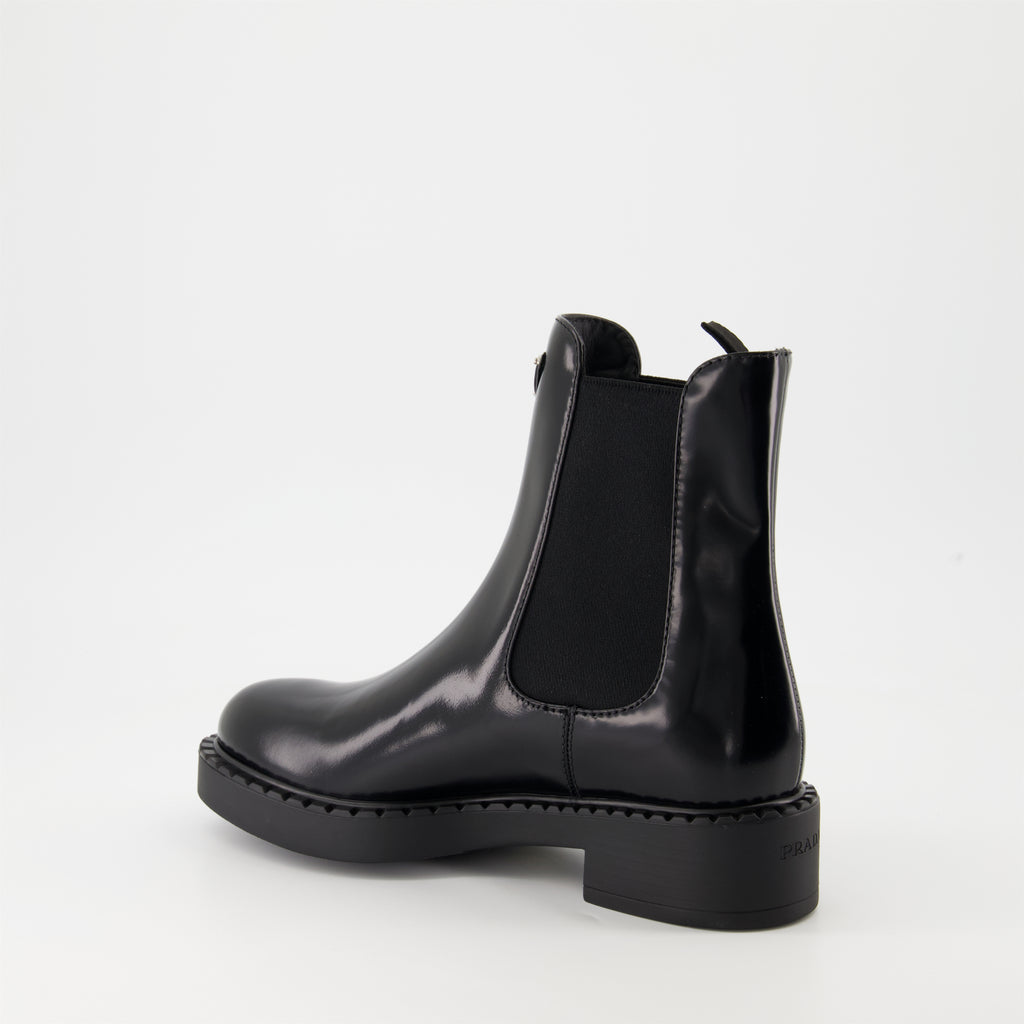 Ankle boots Patent Leather Ankle Boots Prada Black Femme