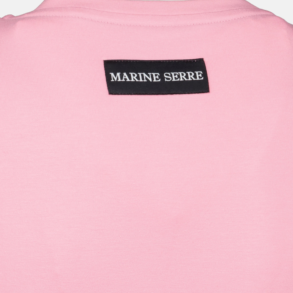T-shirts T-shirt con Logo in Perle Rosa Marine Serre Rose Femme