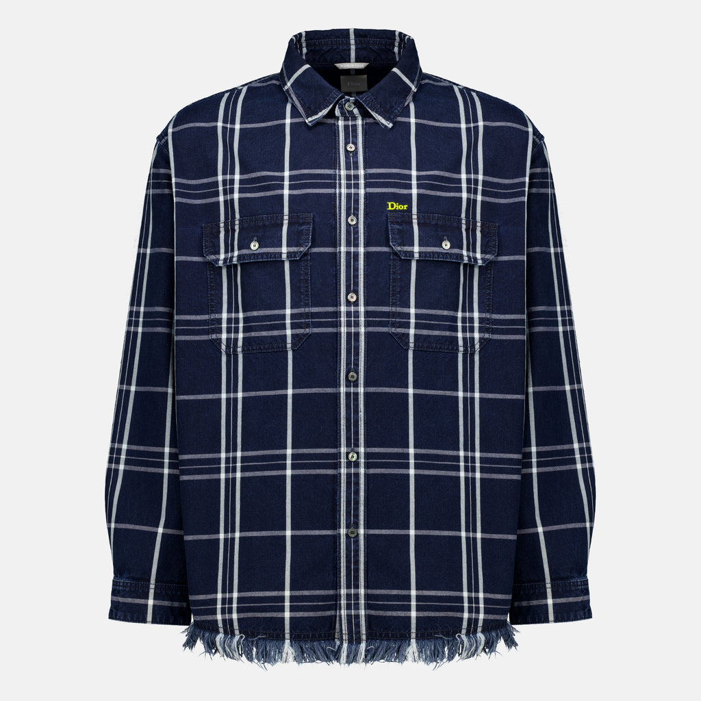 Chemises Overshirt às Riscas Azul-Marinho Dior Bleu foncé Homme