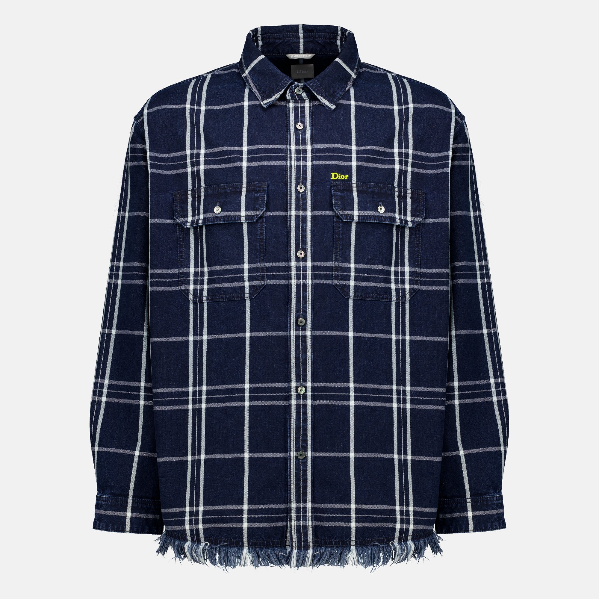Chemises Overshirt às Riscas Azul-Marinho Dior Bleu foncé Homme