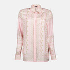 Camisas Camisa de Seda Versace Rosa Femme