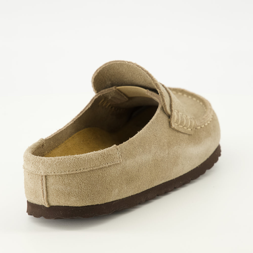 Image de l'article Mules Naples beige de la marque Birkenstock pour Unisex - Saison Printemps-Été 2026 - Vue arrière