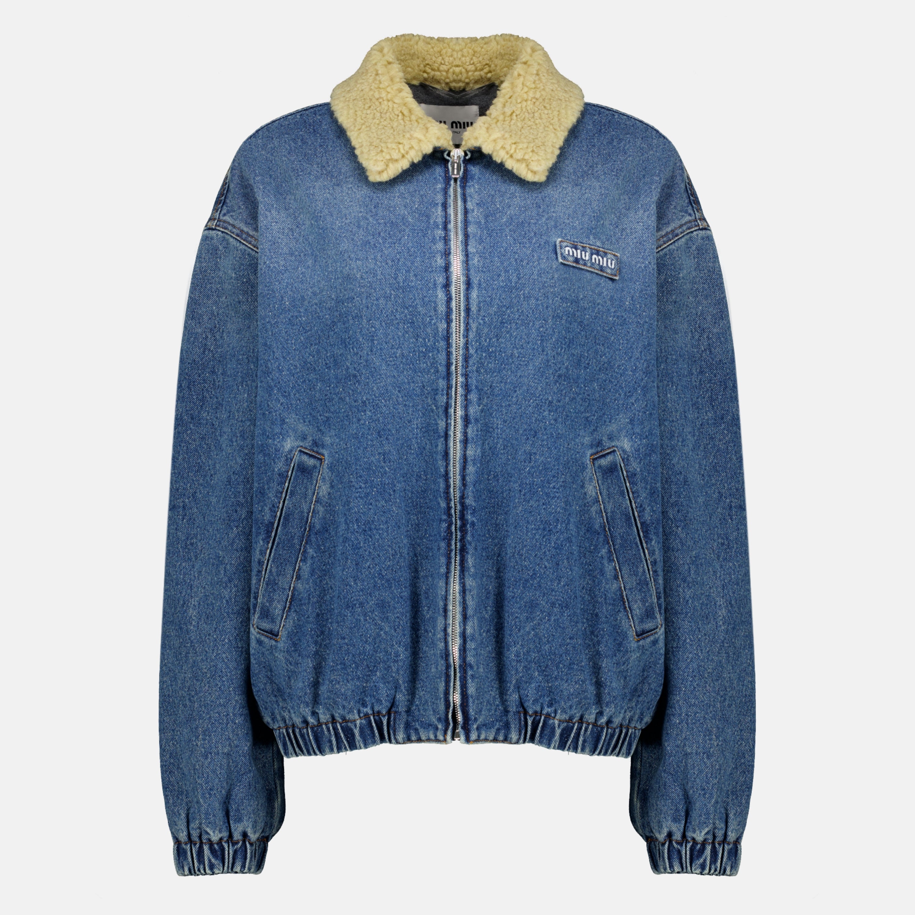 Vestes Blue Denim Jacket Miu Miu Bleu foncé Femme