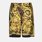 Shorts Shorts de Seda Barocco Versace Amarillo Homme