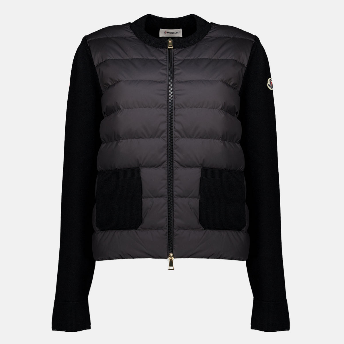 Vestes Cardigan bi-matière noir Moncler Noir Femme