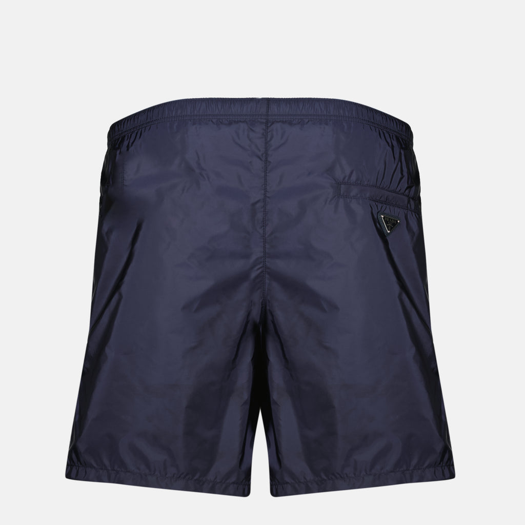 Image de l'article Maillot de bain en Re-Nylon noir de la marque Prada pour Homme - Saison Printemps-Été 2026 - Vue de Dos