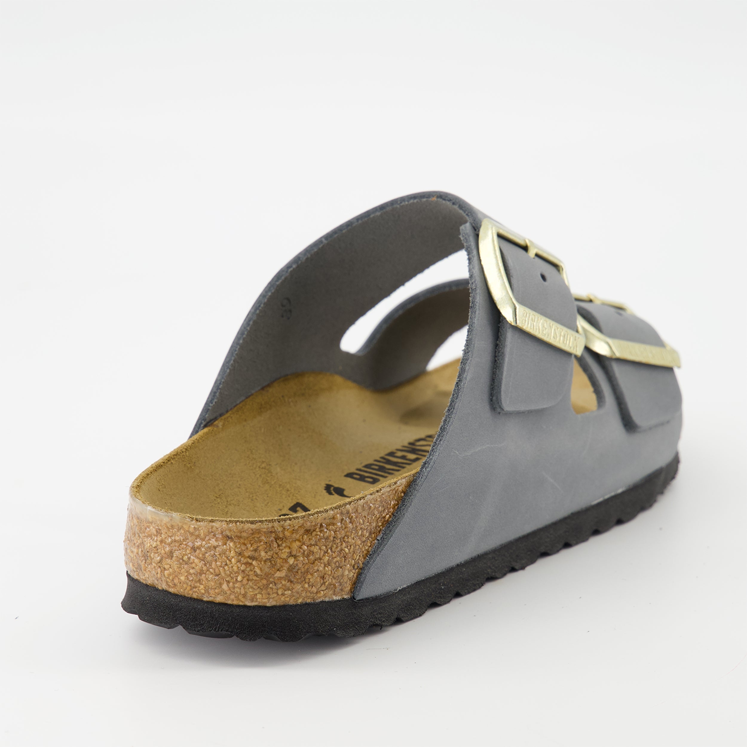 Zapatos abiertos Sandalias Arizona Birkenstock Gris Femme