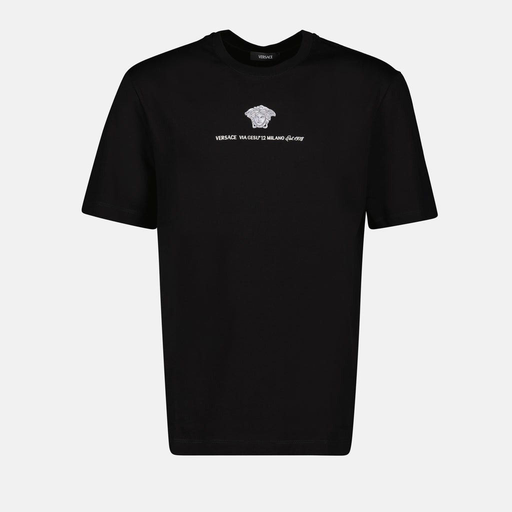 T-shirt T-Shirt Via Gesu Versace Nero Homme