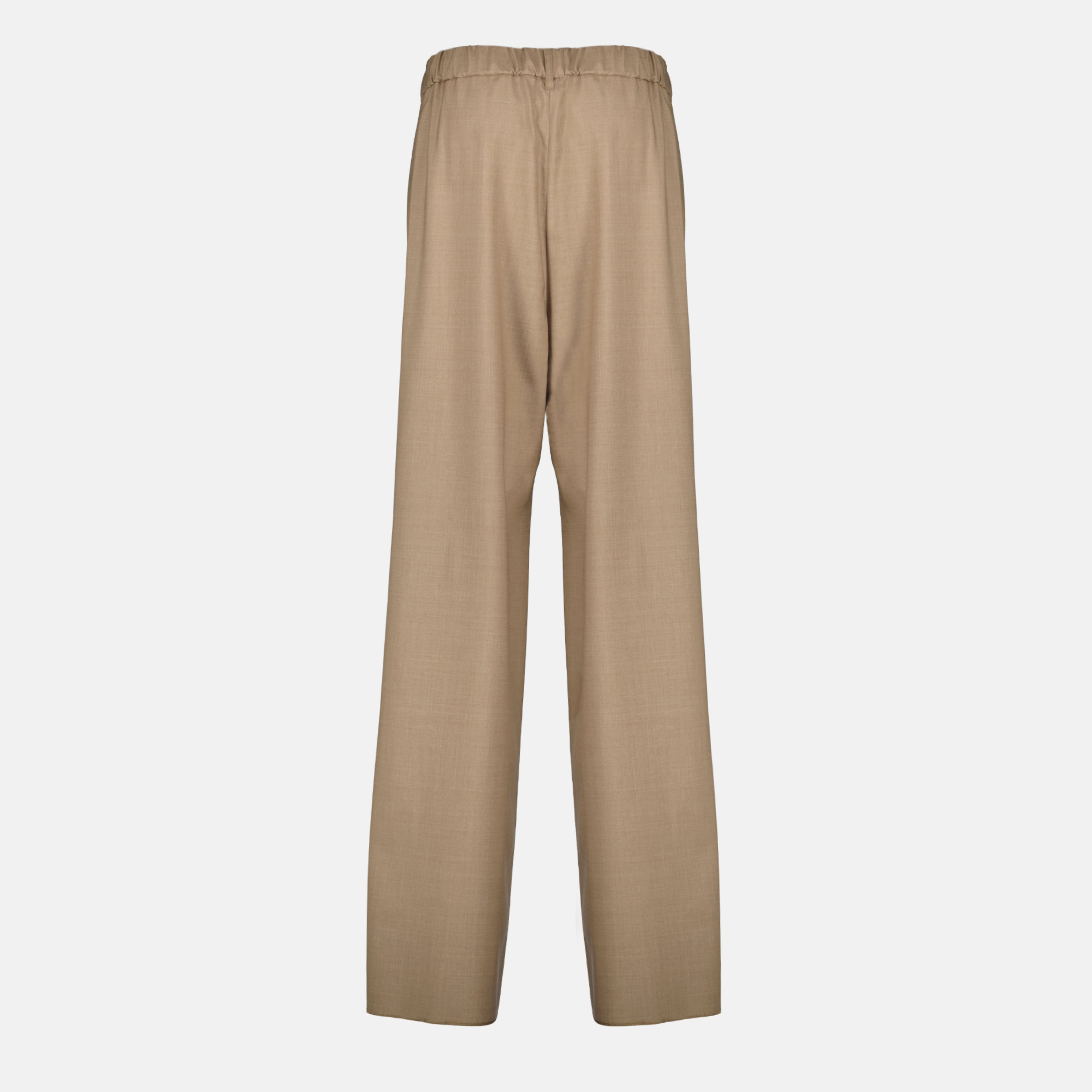 Image de l'article Pantalon beige en laine de la marque Max Mara pour Femme - Saison Printemps-Été 2026 - Vue de Dos
