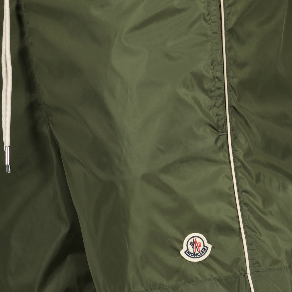 Beachwear Short de bain liseré kaki en nylon Moncler Kaki Homme