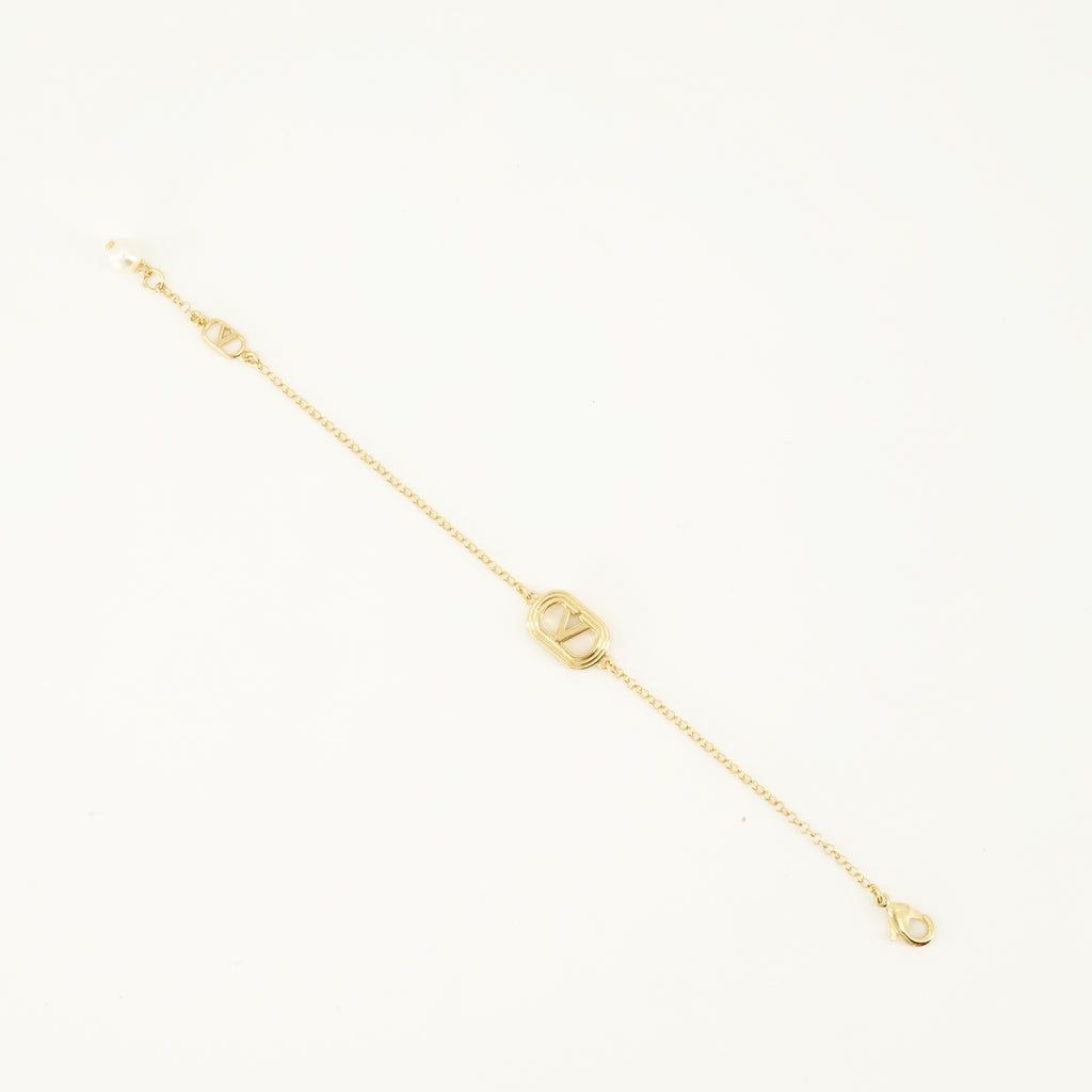 Imagen de la pulsera Vlogo y la perla de la marca Valentino Garavani para Mujer - Temporada Otoño-Invierno 2025 - Vista Detallada_2