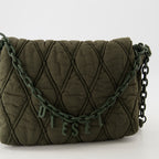 Sacs à main et épaule Sac Charm-D en nylon matelassé Diesel Kaki Femme