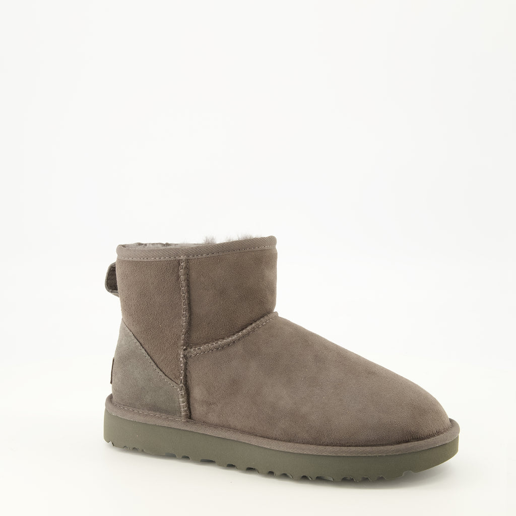 Bottines Botas Classic Mini II Grises Ugg Gris Femme