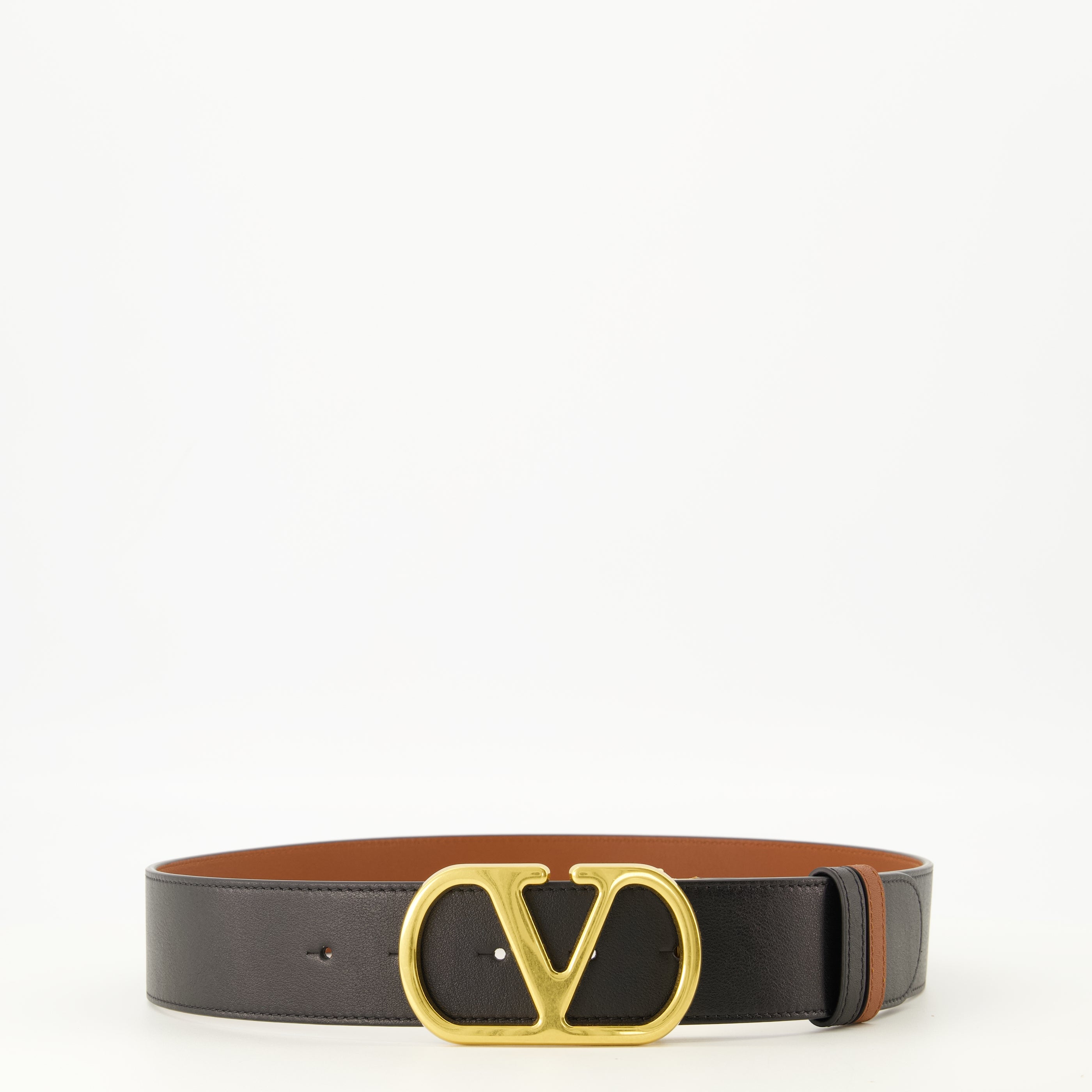 Ceintures Cintura Reversibile VLogo Marrone e Nera 40 mm Valentino Garavani Marron Femme