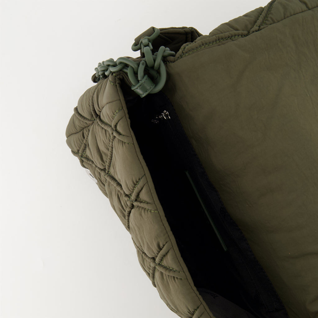 Sacs à main et épaule Sac Charm-D en nylon matelassé Diesel Kaki Femme