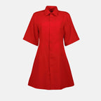 Vestidos Vestido Camisa em Lã Ami PARIS Vermelho Femme