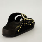 Offene schuhe Sandales Arizona Rivet Birkenstock Schwarz Femme