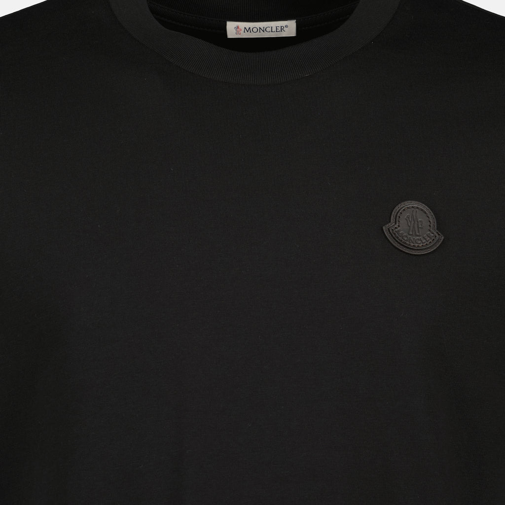 Image de l'article T-shirt logo en cuir de la marque Moncler pour Homme - Saison Automne-Hiver 2025 - Vue détaillée_2
