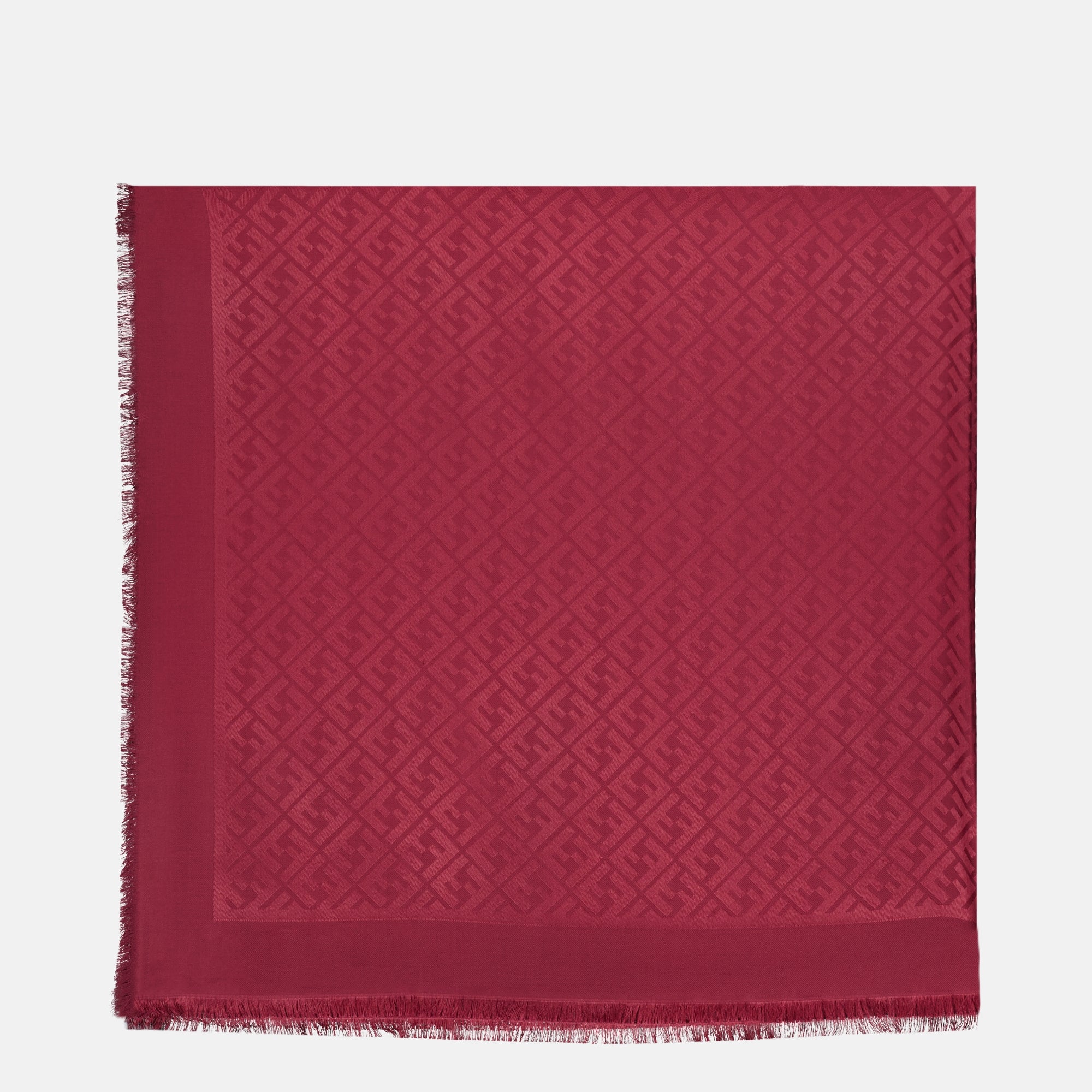 Écharpes, foulards et gants Châle FF en soie et laine rouge Fendi Rouge Femme