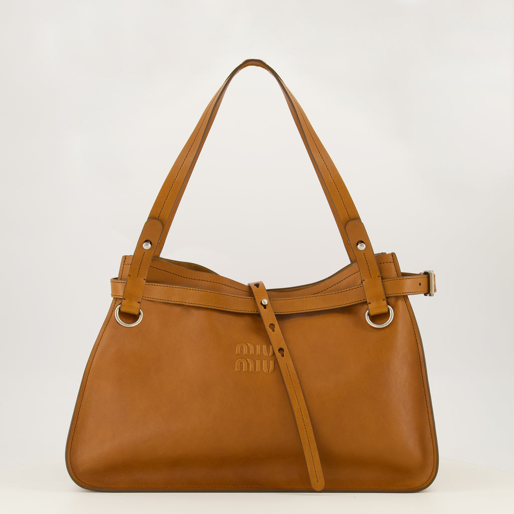 Sacs à main et épaule Borsa in Pelle Marrone Miu Miu Marron Femme