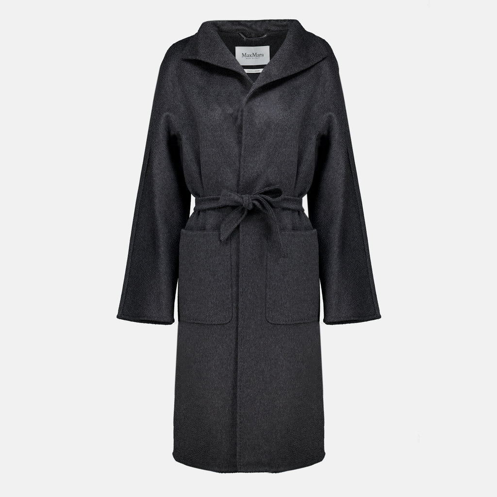 Manteaux Abrigo de Cachemira Gris Max Mara Gris Femme