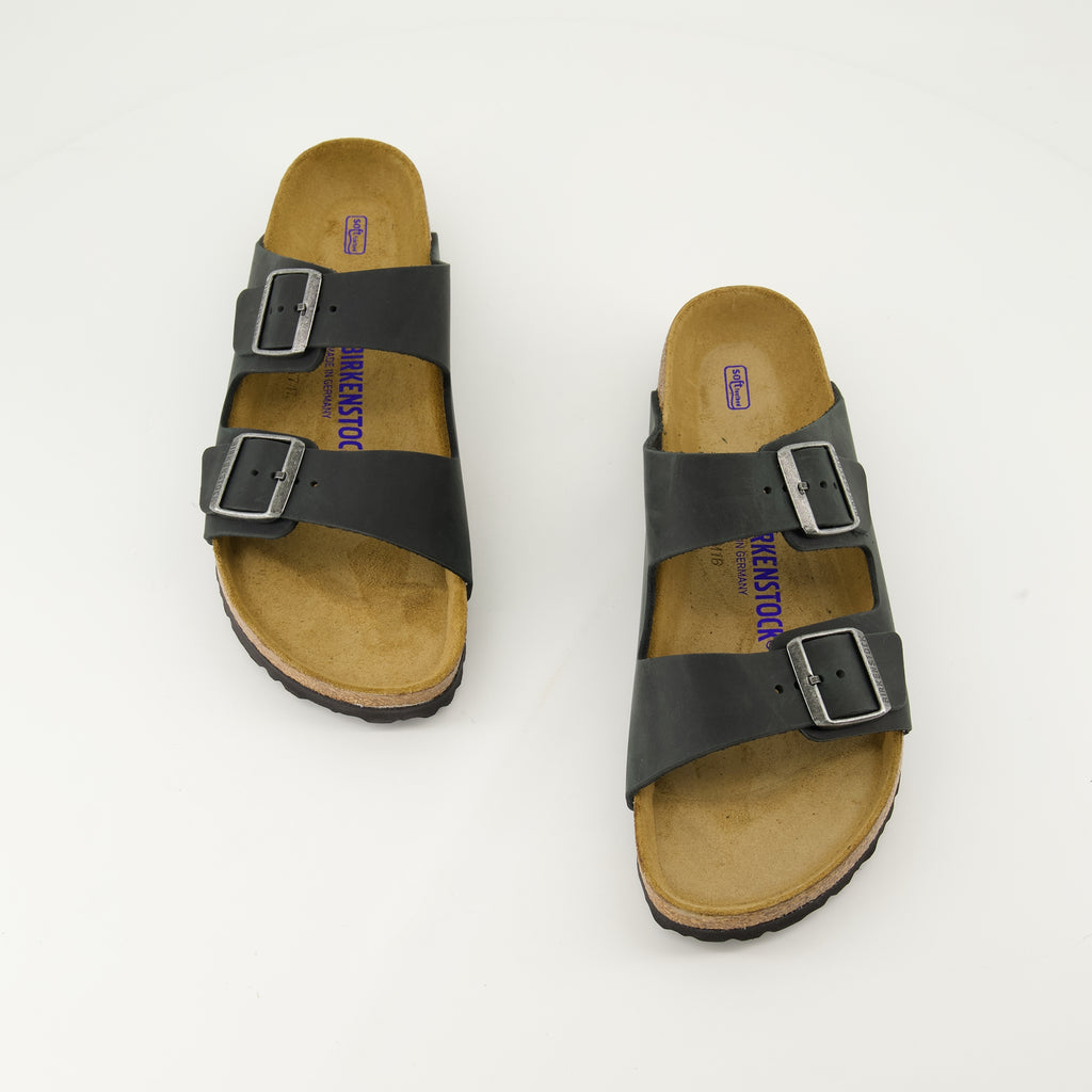 Chaussures ouvertes Claquettes Arizona Birkenstock Noir Homme