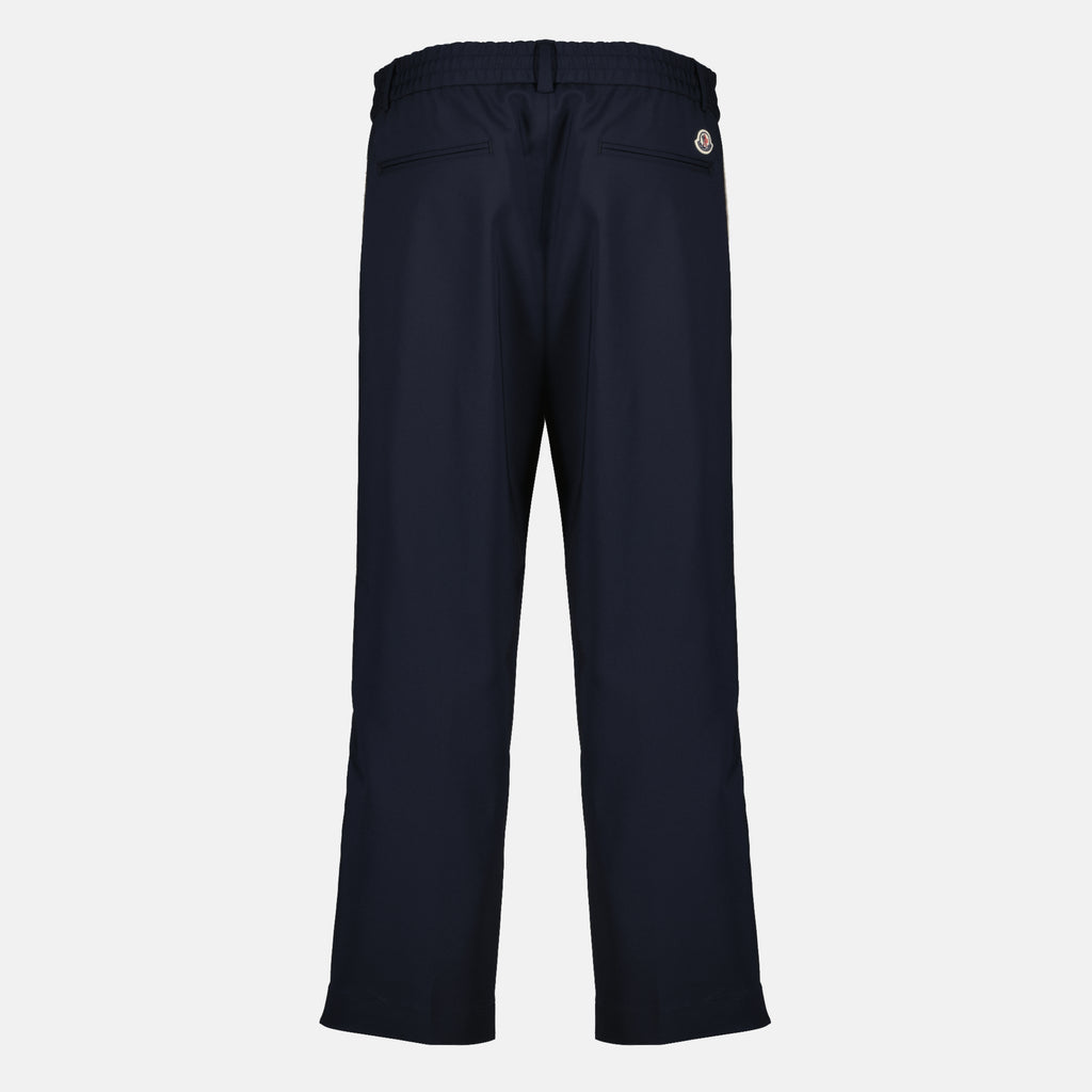 Pantalons Pantalon en coton bleu marine Moncler Bleu foncé Homme