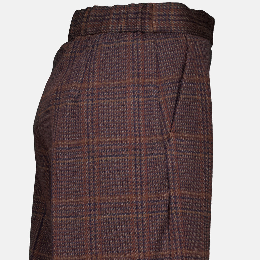 Pantalons Karierteweite Hosen Max Mara Marron Femme