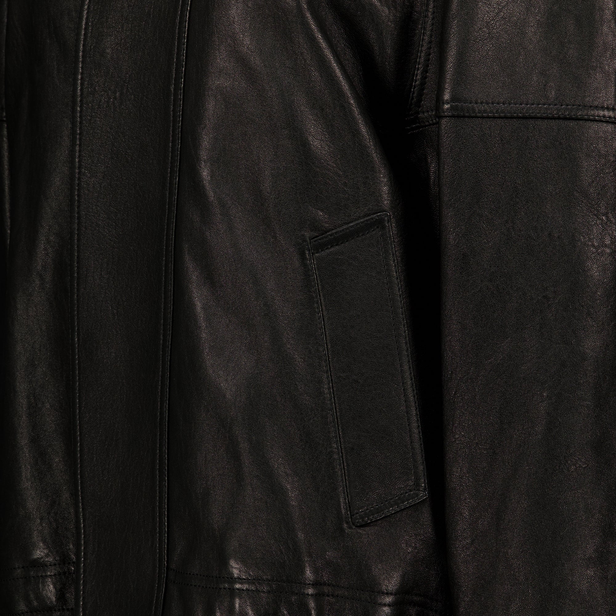Manteaux Giacca in pelle vintage nera Saint Laurent Noir Femme