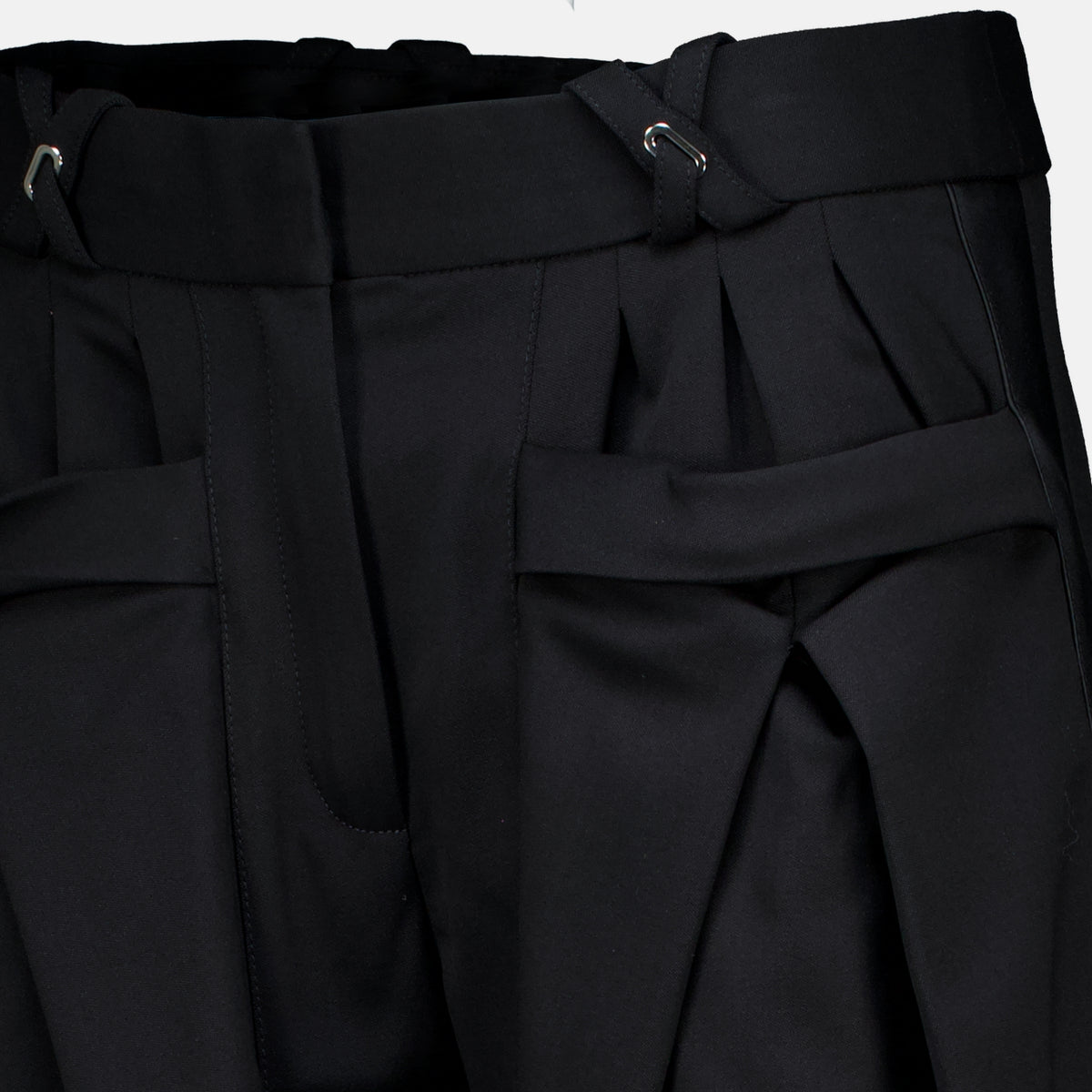 Pantalons Schwarze breite Wollhose Rabanne Noir Femme