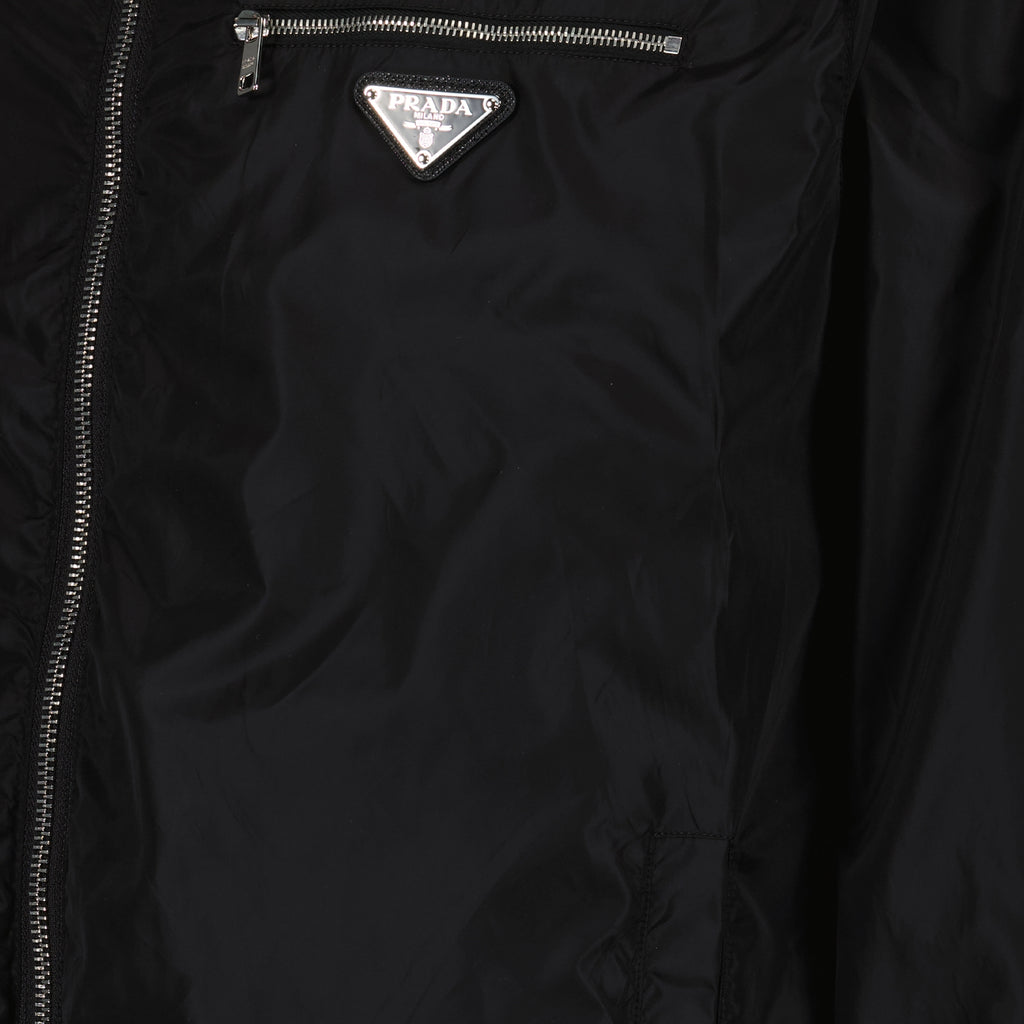 Vestes Bomber en Re-Nylon et laine Prada Noir Homme