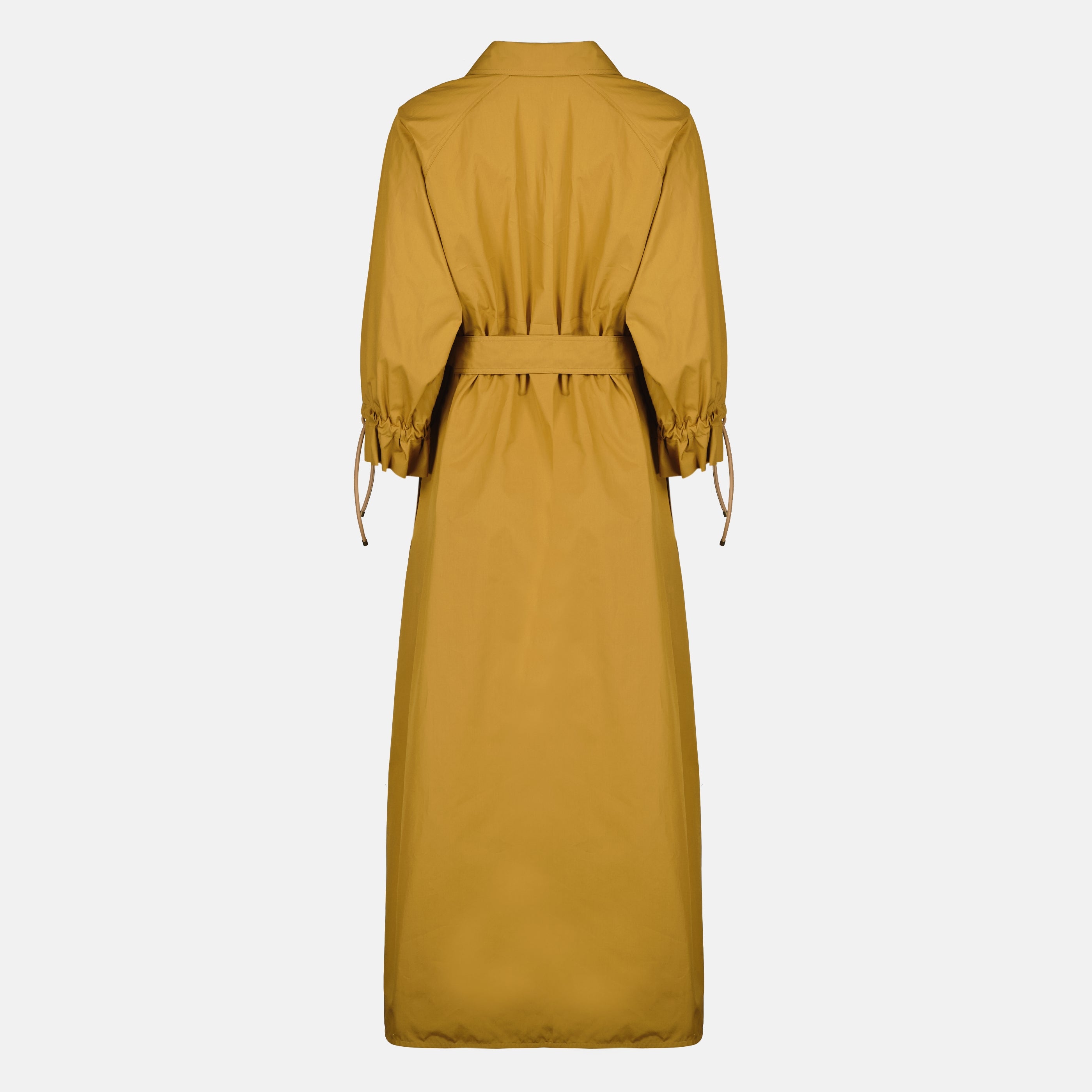 Imagem do artigo Vestido castanho em popeline de algodão da marca Max Mara para Mulheres - Temporada Primavera-Verão 2026 - Vista Traseira