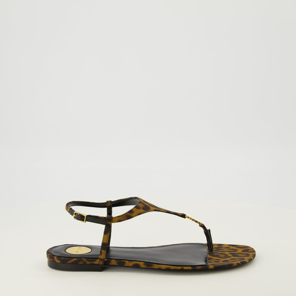 Bild der Saint Laurent Damen Sandalen Cassandra Leopard - Frühjahr-Sommer 2026 - Rechte Seitenansicht